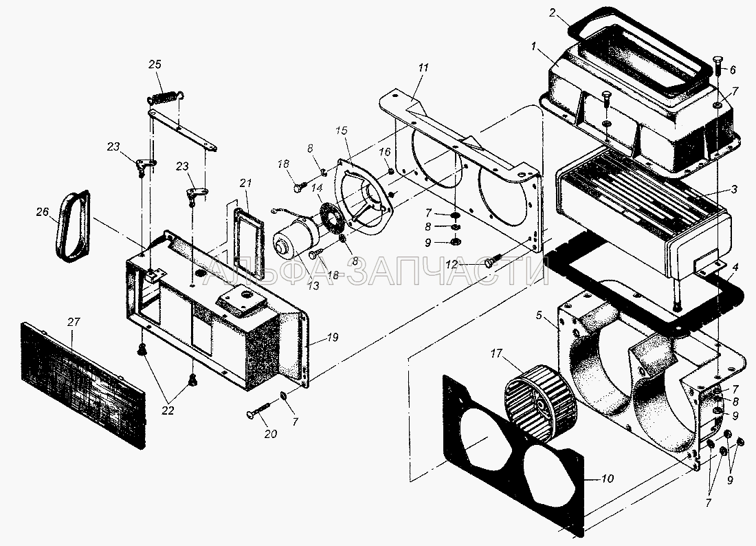 Отопитель (64221-8102248 Держатель электродвигателя) 